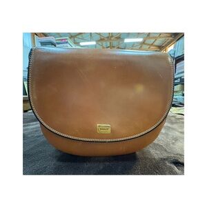Vintage Bally Brown Solid Leather Women's Crossbody bag